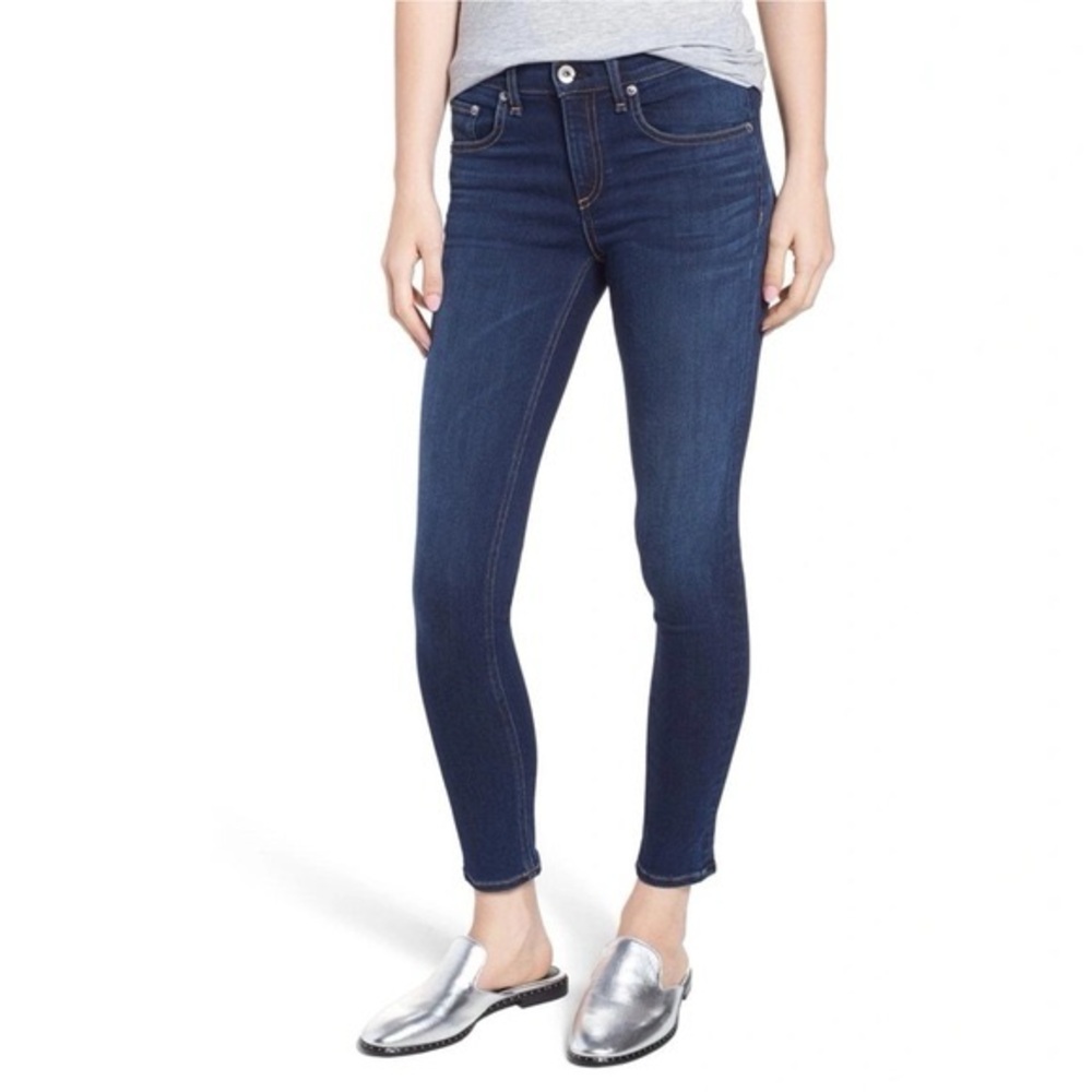 RAG & BONE Ankle Skinny Jeans in Bloo Moon Color Size 26